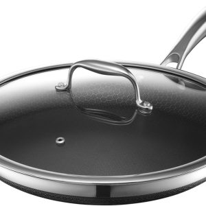 HexClad Hybrid Nonstick Fry Pan with Stay-Cool Handle