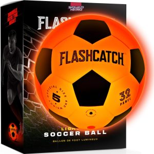 FlashCatch Light-Up Size 5 Soccer Ball – Orange