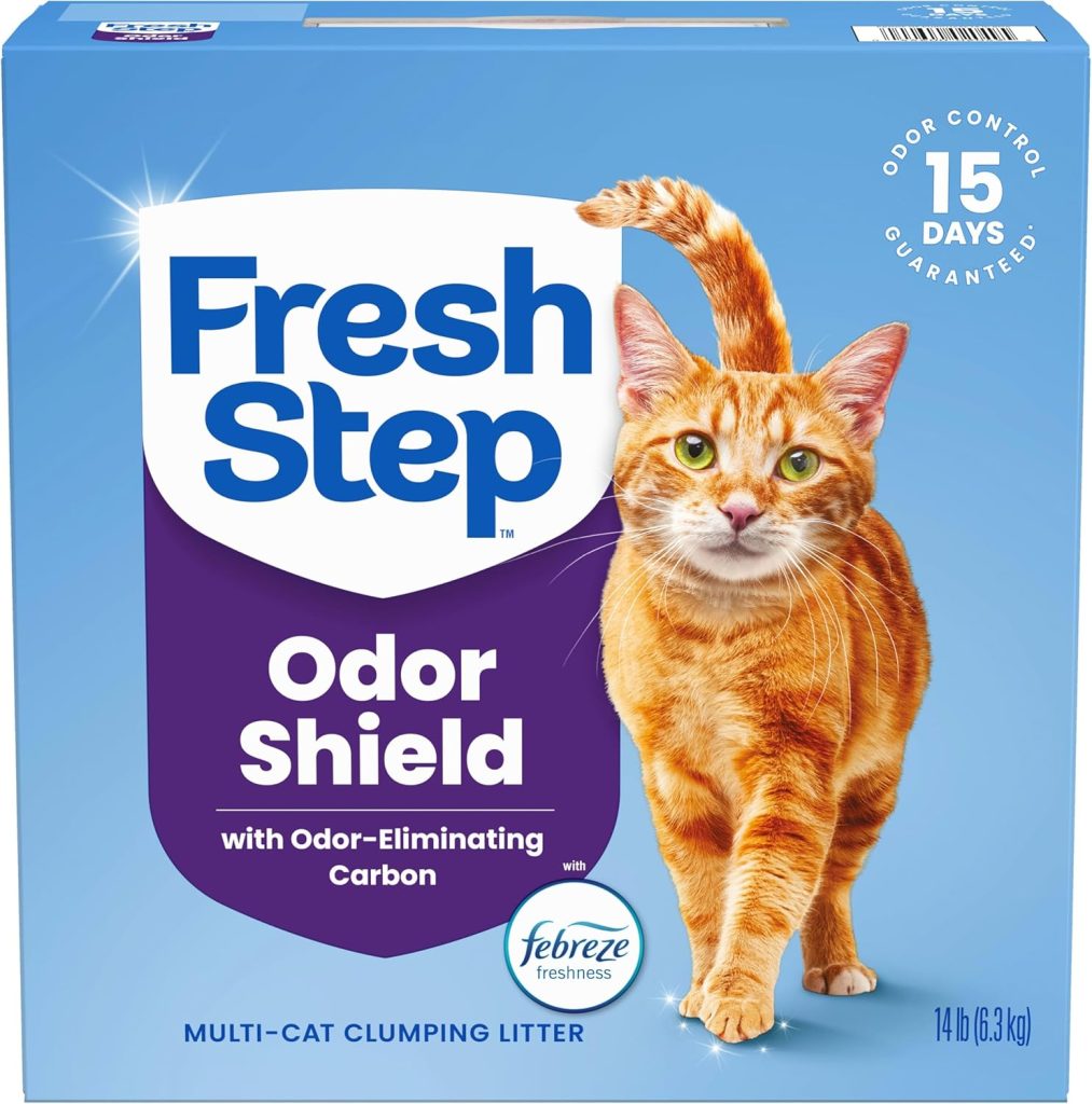 Fresh Step Multi-Cat Clumping Cat Litter with Febreze – 14 lb